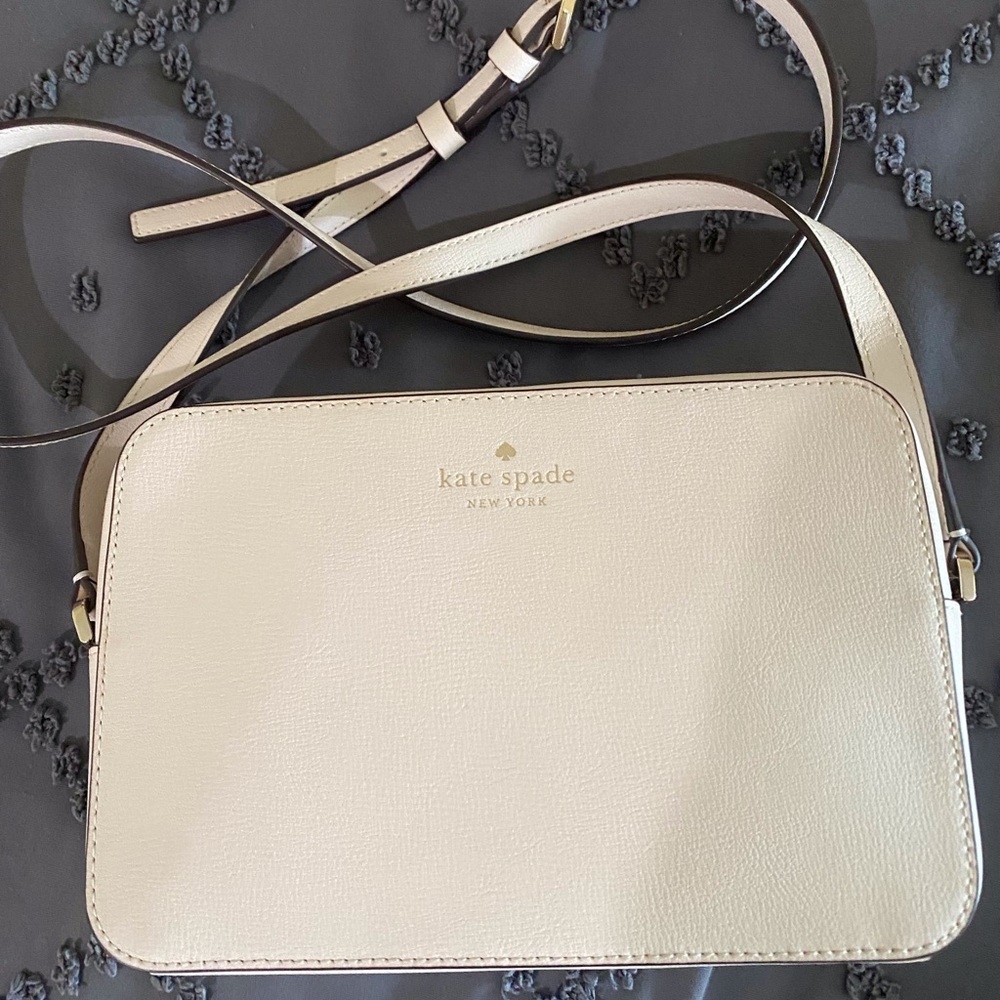 Kate Spade Cream Crossbody Bag with Gold Hardware